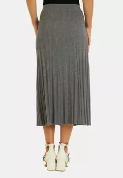 Юбка А-силуэта FALDA PUNTO TABLAS Alma en Pena, серый