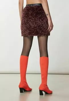 Юбка А-силуэта FLUFFY Patrizia Pepe, темно-фиолетовый