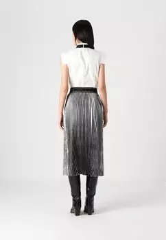Юбка А-силуэта FOIL PLEATED SKIRT KARL LAGERFELD, серый