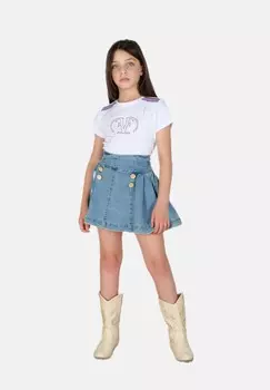 Юбка А-силуэта Fun&Fun, синий деним