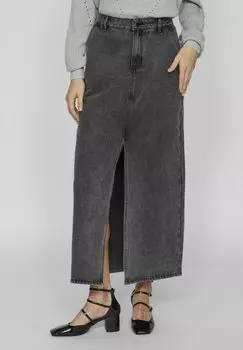 Юбка А-силуэта GESCHLITZTER VILA, серый деним