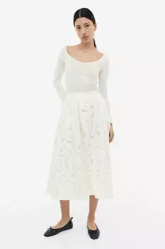 Юбка а-силуэта H&M, белый