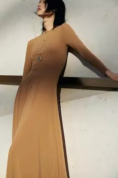 Юбка А-силуэта H&M, бежевый