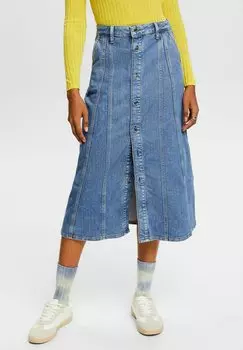 Юбка А-силуэта IN MIDILNGE Esprit, цвет blue light wash
