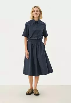 Юбка А-силуэта INGI Part Two, темно-синий