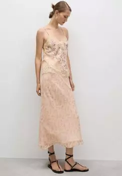 Юбка А-силуэта LAILA Mango, светло-розовый