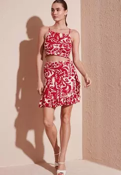 Юбка А-силуэта LELA, бордо