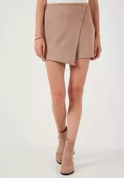 Юбка А-силуэта LELA, серо-коричневый
