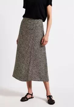Юбка А-силуэта LEO IN WICKEL OPTIK Street One, серый