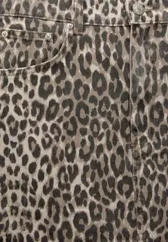 Юбка А-силуэта LEOPARD PRINT PULL&BEAR, коричневый