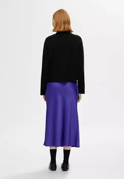 Юбка А-силуэта LFLENA MIDI Selected Femme, фиолетовый