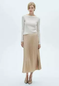 Юбка А-силуэта Mango, светло-серый