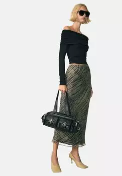 Юбка А-силуэта Mango, зеленый