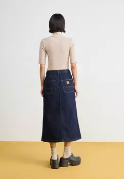 Юбка А-силуэта MARVIN SKIRT Carhartt WIP, темно-синий деним