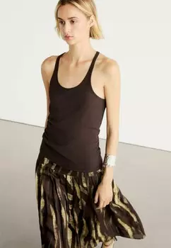 Юбка А-силуэта Massimo Dutti, темно-красный