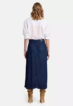 Юбка А-силуэта MIDI 7 for all mankind, темно-синий
