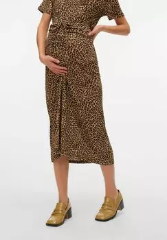 Юбка А-силуэта MIDI MAMALICIOUS, коричневый