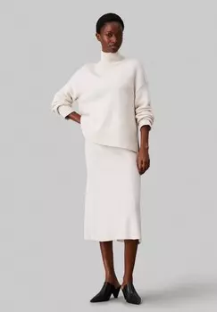 Юбка А-силуэта MIDI SKIRT Calvin Klein, кремовый