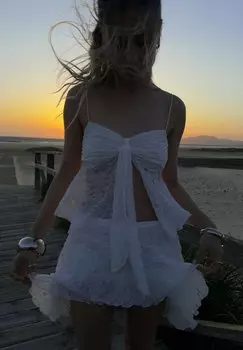 Юбка А-силуэта Mini skirt Bershka, белый