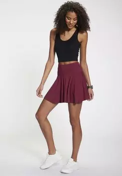 Юбка А-силуэта Mini skirt LASCANA, темно-красный