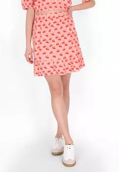 Юбка А-силуэта Mini skirt myMo, коралловый