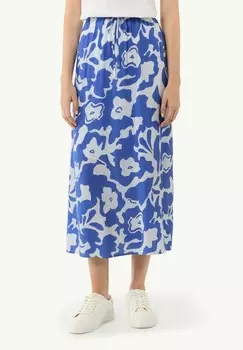 Юбка А-силуэта MIT ALL-OVER comma casual identity, синий