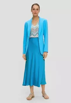 Юбка А-силуэта MIT DOBBY-STRUKTUR s.Oliver BLACK LABEL, бирюзовый