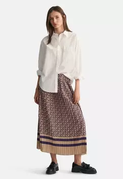 Юбка А-силуэта MONOGRAM PRINT GANT, фиолетовый