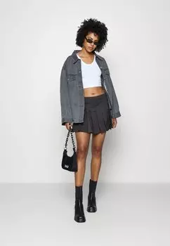 Юбка А-силуэта Nmthea Pleat Tailoring Skirt Noisy May, пестрый серый