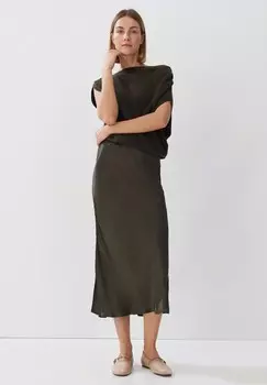Юбка А-силуэта ODINI UNI someday., темно-зеленый