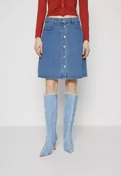 Юбка А-силуэта ONLFARRAH ONLY Tall, цвет medium blue denim