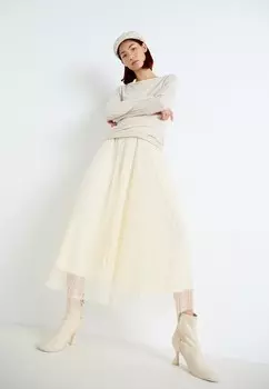 Юбка А-силуэта ONLLAVINA SKIRT ONLY, молочный