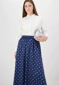 Юбка А-силуэта PAISLEY FOULARD MIDI SKIRT kate spade new york, темно-синий