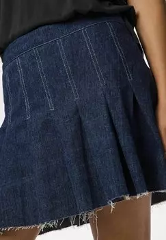 Юбка А-силуэта PCFABIA Pieces, синий деним