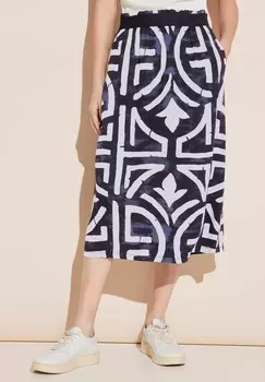 Юбка А-силуэта PRINT Street One, темно-синий
