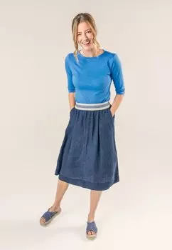 Юбка А-силуэта RABEA Living Crafts, цвет indigo blue