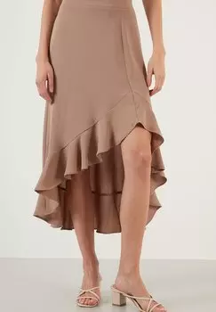 Юбка А-силуэта REGULAR FIT LELA, светло-коричневый