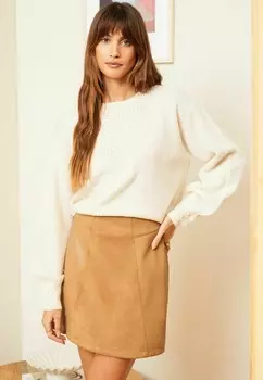 Юбка А-силуэта REGULAR FIT Love & Roses, коричневый