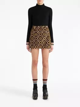 Юбка А-силуэта с цветочным принтом ETRO, желтый