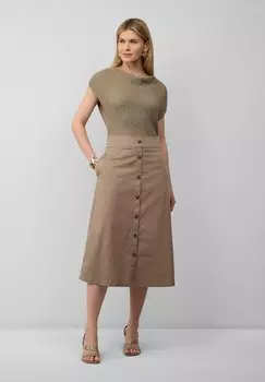 Юбка А-силуэта s.Oliver BLACK LABEL, бежевый