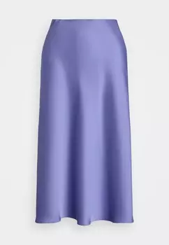 Юбка А-силуэта SATIN CHARMEUSE MIDI SKIRT Ralph Lauren, сирень