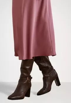 Юбка А-силуэта SATIN CHARMEUSE MIDI SKIRT Lauren Ralph Lauren, розовый