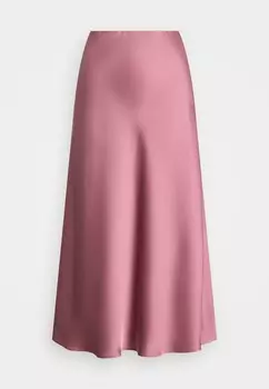 Юбка А-силуэта SATIN CHARMEUSE MIDI SKIRT Lauren Ralph Lauren Petite, светло-розовый