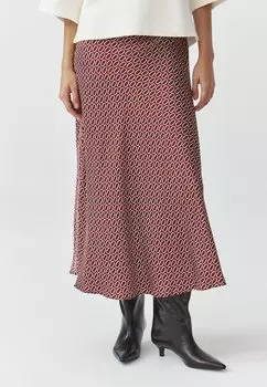 Юбка А-силуэта SATINI TATUUM, темно-красный