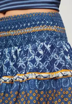 Юбка А-силуэта Shirred Superdry, синий