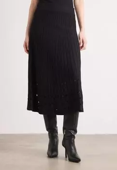 Юбка А-силуэта SKIRT DKNY, черный