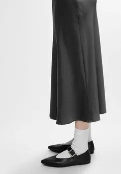 Юбка А-силуэта SLFLENA MIDI NOOS Selected, темно-серый