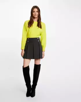 Юбка А-силуэта со складками Morgan, темно-серый