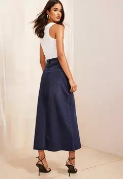 Юбка А-силуэта SPLIT FRONT REGULAR FIT Friends Like These, синий
