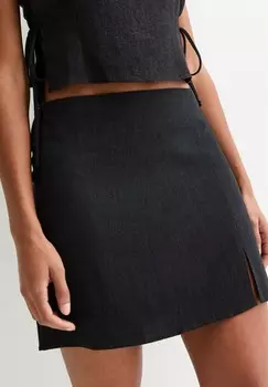 Юбка А-силуэта SPLIT HEM New Look, черный